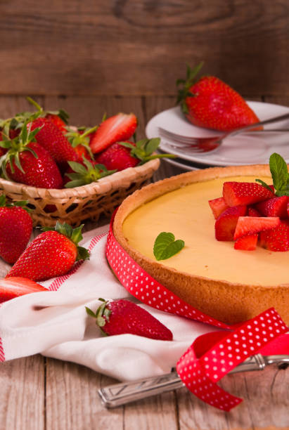 istock Strawberry cheesecake. 1150508999