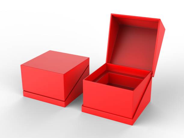 istock White blank hard cardboard gift or mailer box mock up template, 3d illustration. 1150510620