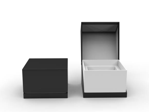 istock White blank hard cardboard gift or mailer box mock up template, 3d illustration. 1150510630