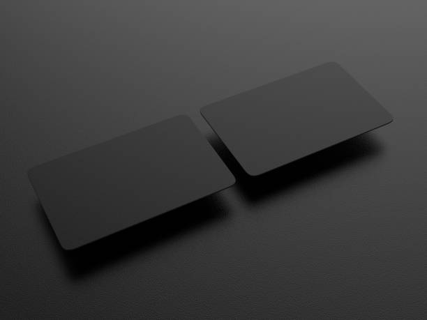 istock Blank visiting card for mock up design. 3d render illustration. 1150512282