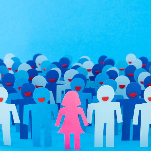 istock Woman with smiling men 1150513398