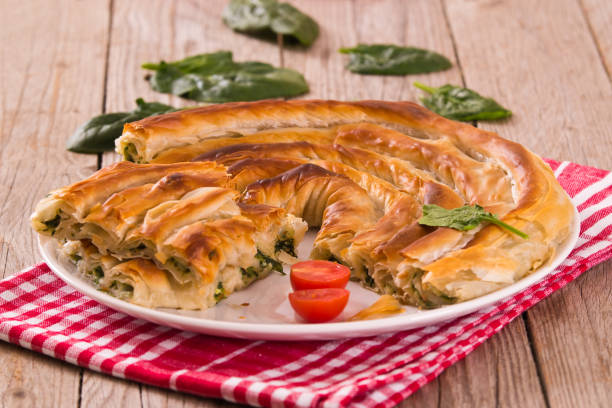 istock Spanakopita, greek spinach pie. 1150514250