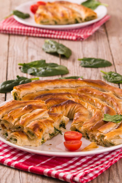istock Spanakopita, greek spinach pie. 1150514403