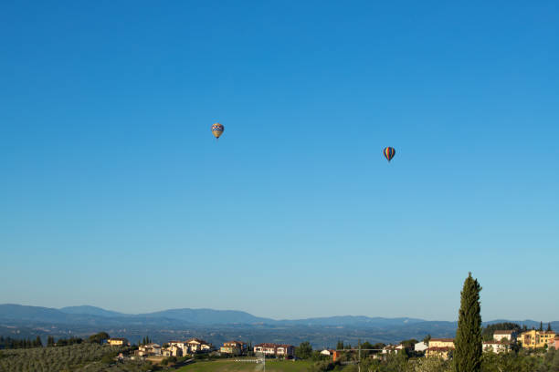 Hot air balloons stock photo
