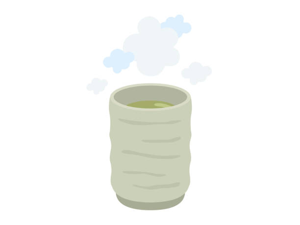 illustrations, cliparts, dessins animés et icônes de thé vert - japanese tea cup