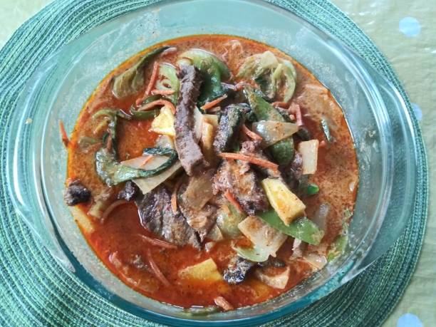 istock Red curry beef with mixed vegetables - Asian food 1150515492