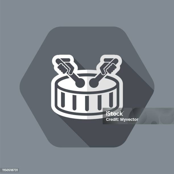 Drum Icon Stock Illustration - Download Image Now - Acoustic Music, Arts Culture and Entertainment, Concepts