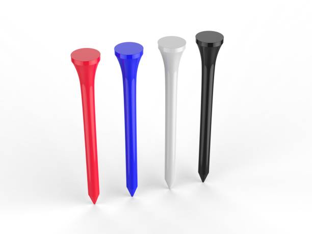 istock Blank Promotional Plastic Golf Bulk Tee for branding. 3d render illustration. 1150520548