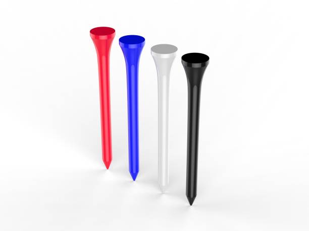 istock Blank Promotional Plastic Golf Bulk Tee for branding. 3d render illustration. 1150520555