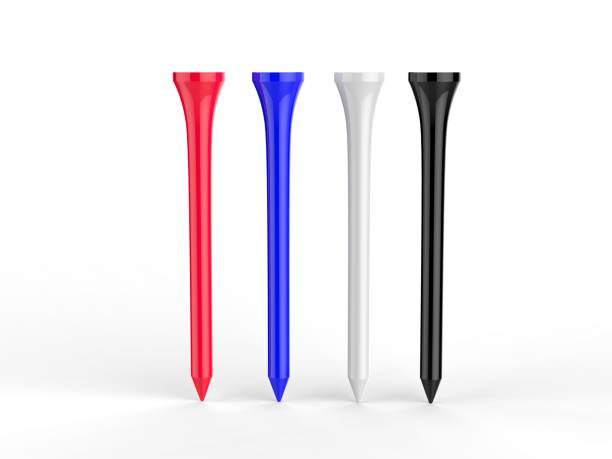 Blank Promotional Plastic Golf Bulk Tee for branding. 3d render illustration.