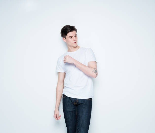 istock Handsome young man wearing a white t-shirt 1150520719