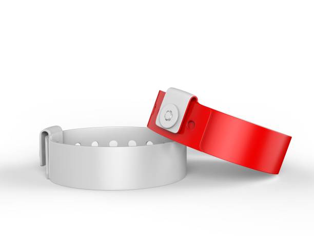istock Blank Security Wristband Tag For Your Event And Parties. 3d render illustration. 1150520917
