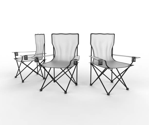 istock Blank Folding Camping Chair For Branding. 3d render illustration. 1150521069