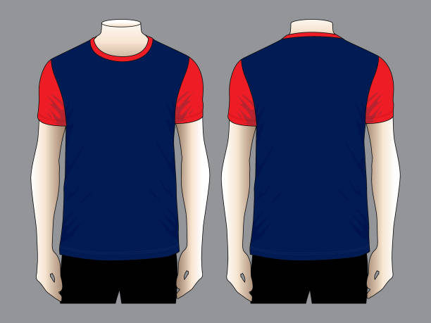 вектор дизайна футболок - shirt polo shirt red collar stock illustrations