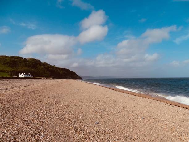 beesands beach, devon coast - area of outstanding natural beauty stock-fotos und bilder