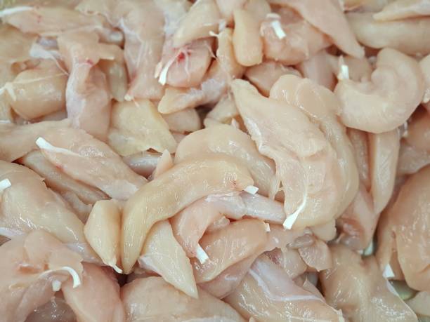 istock Raw chicken breast  fillet with ingredient. 1150524562
