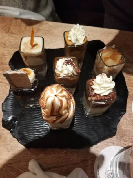 Dessert Selection in Shot Glasses