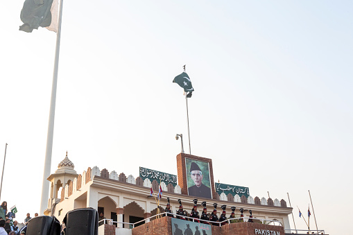 Scenes from Wagah Border Ceremony, this is the closing of the border ceremony between Pakistan and India.