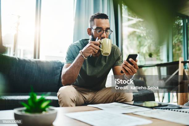 Smart Apps Make For Smarter Financial Planning Stock Photo - Download Image Now - Men, Using Phone, Mobile Phone