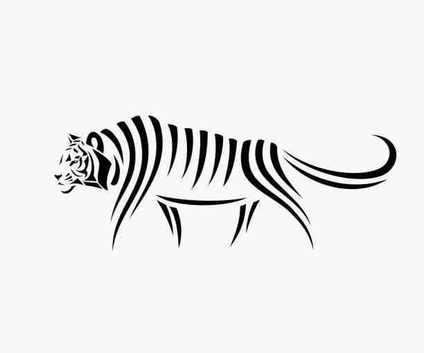 Vector illustration of Abstract tiger illustration