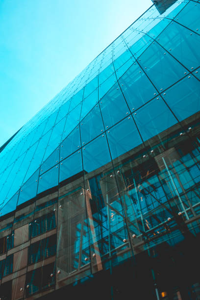 istock glass facade in futuristic style from the low angle view 1150534953
