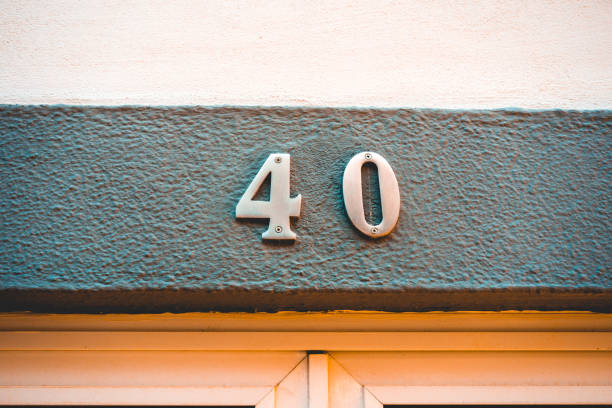 istock darken background with door sign 40 in the front side 1150538341