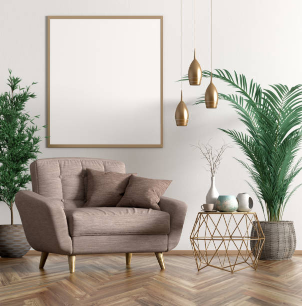 istock Interior with armchair and coffee table 3d rendering 1150543210