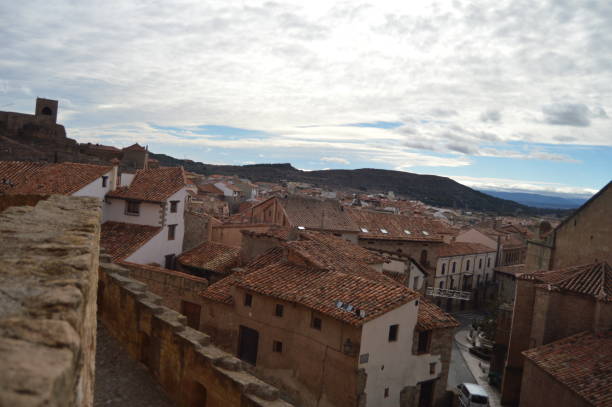 istock Panoramic View Of The Medieval Village With Storm Clouds. 1150546482