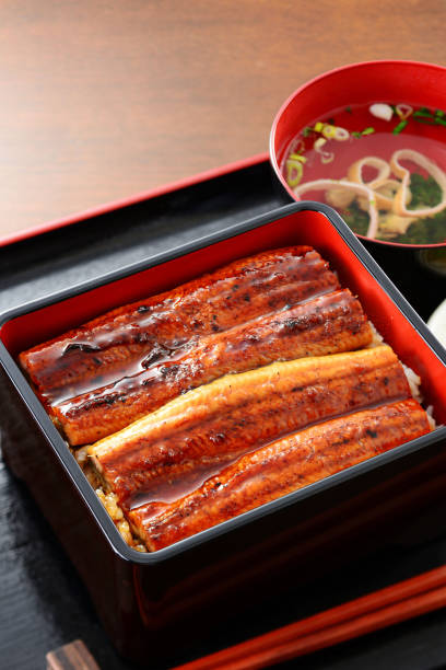 istock una-juu. Eel rice box. Japanese food. 1150546704