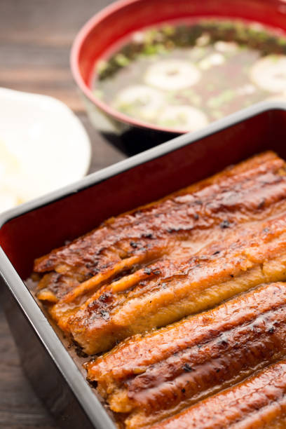 istock una-juu. Eel rice box. Japanese food. 1150546734