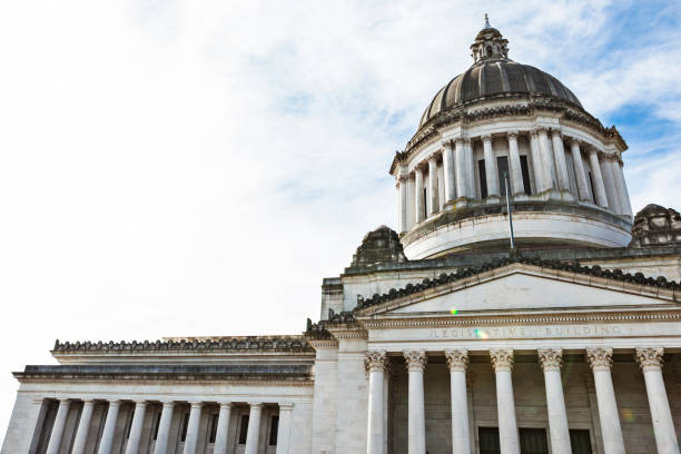 アメリカ合衆国、ワシントン州オリンピアのワシントンステート・キャピトルビル - washington state capitol building ストックフォトと画像