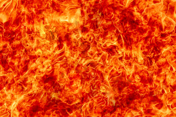 Hellfire as background. Seamless pattern of beautiful flame in the background. outdoor fire stock pictures, royalty-free photos & images