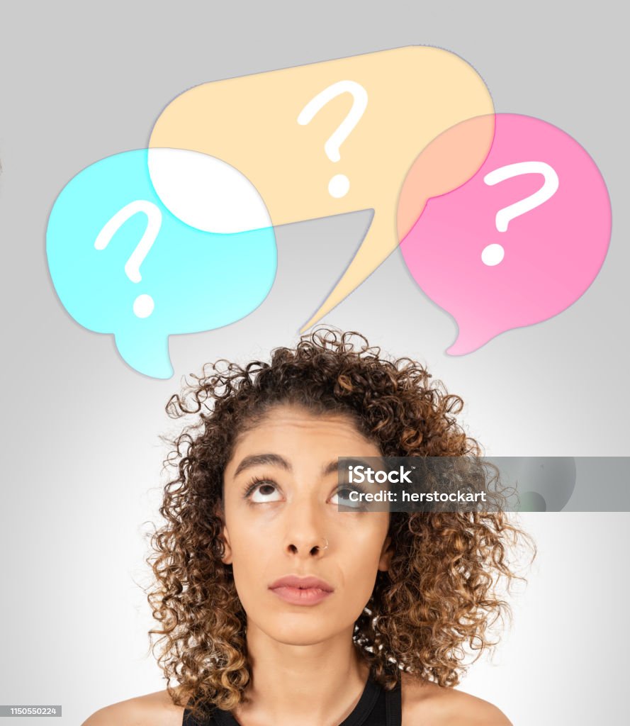 Người Phụ Nữ Bối Rối Với Dấu Chấm Hỏi Hình ảnh Sẵn có - Tải xuống ...