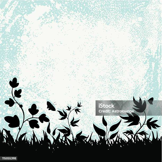 Ilustración de Fondo Floral y más Vectores Libres de Derechos de Azul - Azul, Botánica, Color - Tipo de imagen