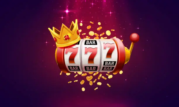 Vector illustration of Casino slot winner banner