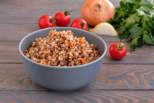 istock buckwheat  porridge with carrots 1150558689