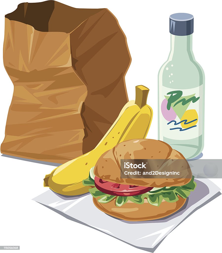 ブラウンのバッグ昼食 - 昼食のロイヤリティフリーベクトルアート