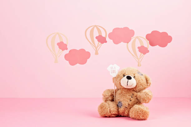 Cute Teddy Bear Over The Pink Pastel Background With Clouds And Ballons Stock Photo - Download Image Now - iStock Cute Teddy Bear Over The Pink Pastel Background With Clouds And Ballons Stock Photo - Download Image Now - iStock