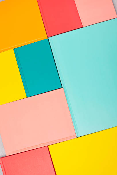 istock Background with empty colored book covers. Mockup, copy space. Study, reading, culture concept 1150562424