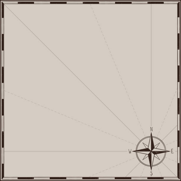 istock empty pirates treasure map at old paper texture with hand painted frame and rose of wind , tamplate mock up for sea quest , raster illustration 1150563239