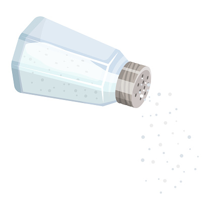 Beautiful vector design illustration of salt shaker isolated on white background