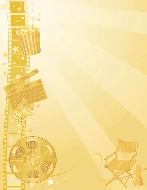 Vector illustration of Movie time background