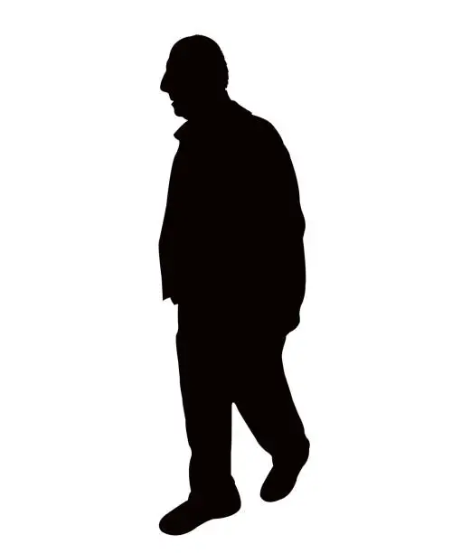 Vector illustration of A man body silhouette vector