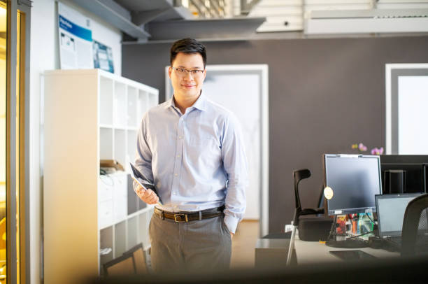 istock Asian businessman in office 1150572027