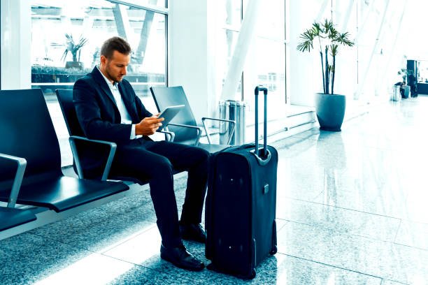 istock Businessman at an airport. 1150572382