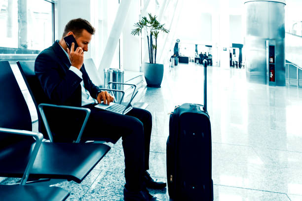 istock Businessman at an airport. 1150572456