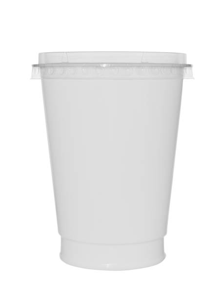 istock The disposable plastic cup closed by a cover on a white background 1150575320