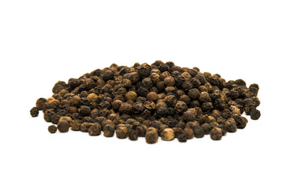 istock Black pepper isolated on white background 1150577518