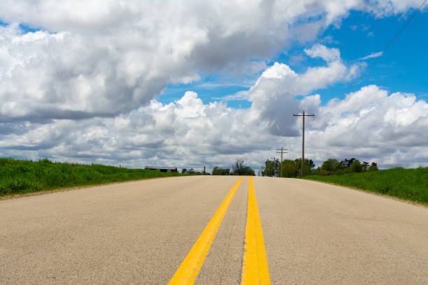 istock Open road through the countryside 1150577805