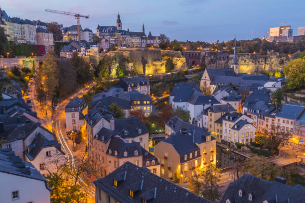 istock Grund and the Luxembourg Skyline at Twilight 1150581192